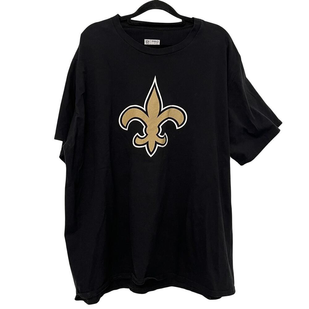 NFL Pro Fanatics New Orleans Saints Authentic Personalized Tshirt Black Size 2XL